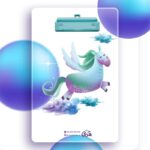 تخته شاسی شفاف طرح اسب بالدار